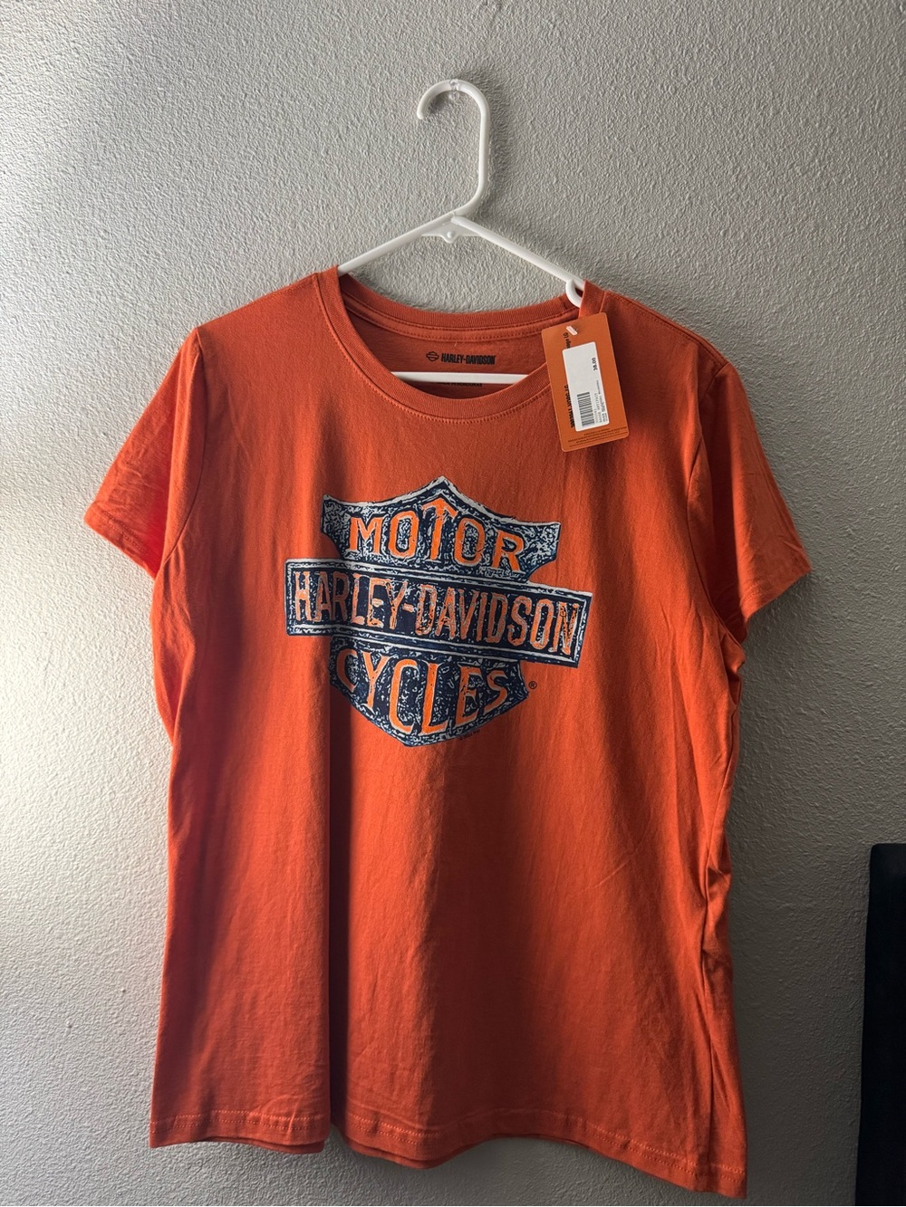 Harley-Davidson Orange Logo V-Neck Tee